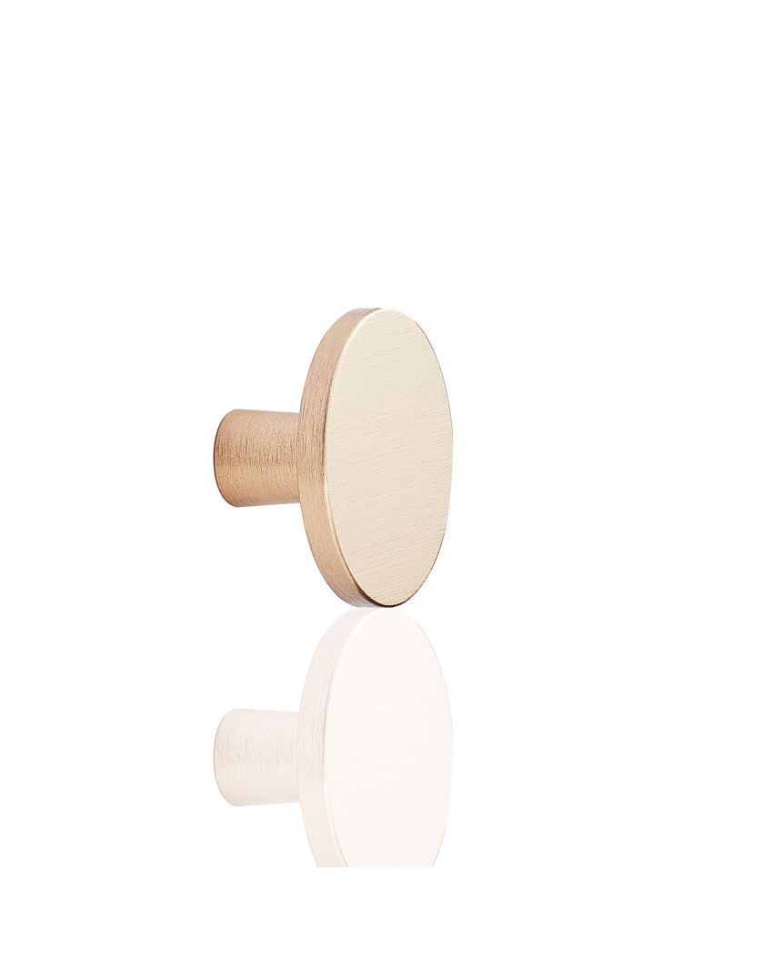 Ellipse Knob, 42mm, Brushed Brass