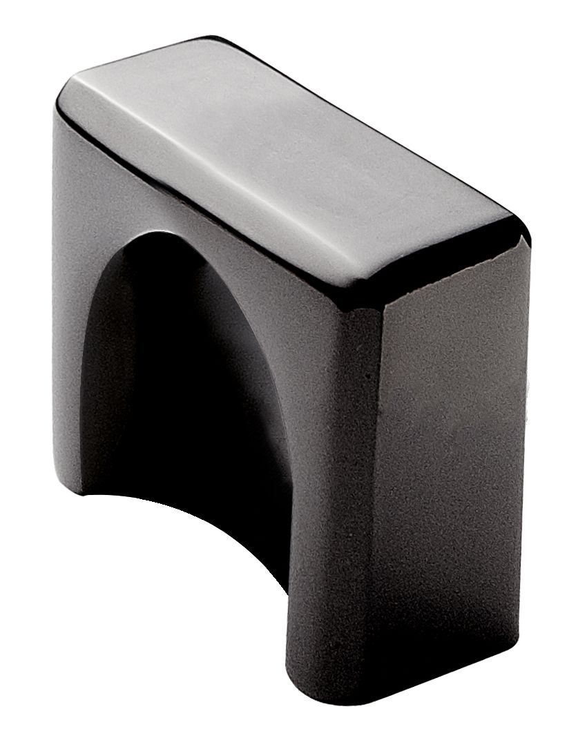 Fold Knob, 40mm OAL, Black Chrome, 32mm centres