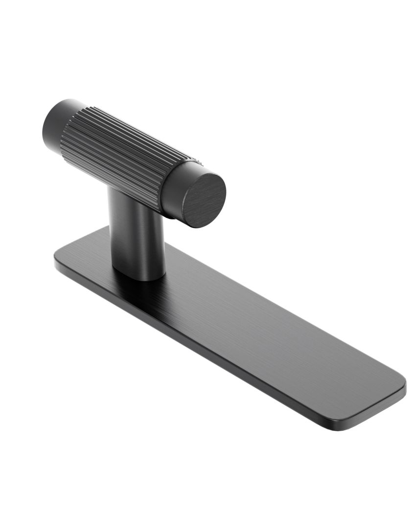 Fade Back T-Bar 50mm (off centre), Brushed Matt Black