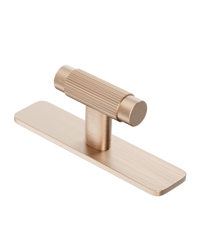 Fade Back T-Bar 50mm (centre), Brushed Brass