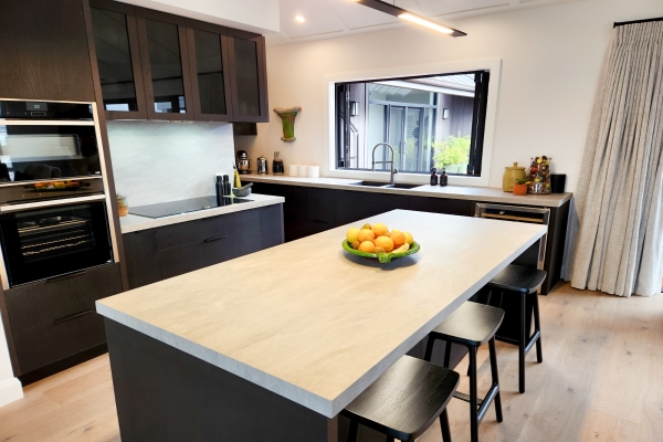  Savor the Beauty: A New Kitchen with Archant Porcelain Stone Gris in Hawke's Bay