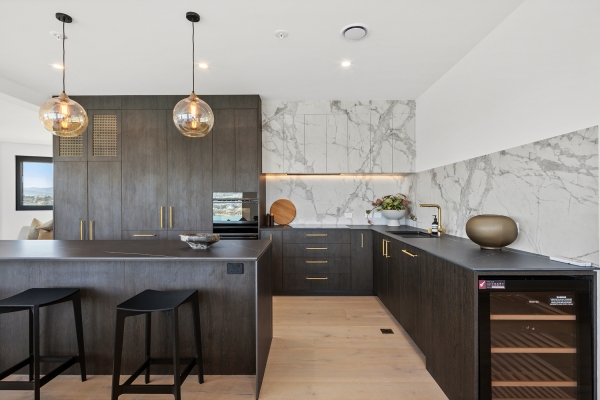 Penthouse Luxury Elevated with Marble White Porcelain Splashback