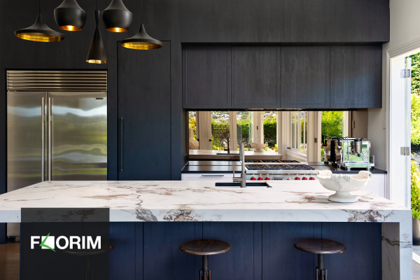 Remuera Project with Marble Capraia and Berkley Handles 